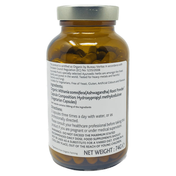 Organische Ashwagandha Herbal Capsules (120 capsules)
